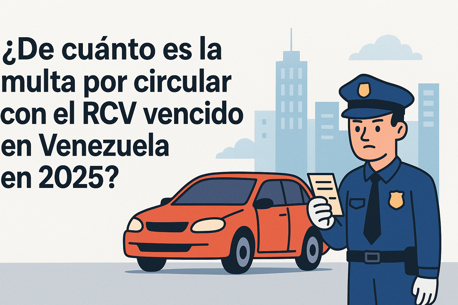 ¿De cuánto es la multa por circular con el RCV vencido en Venezuela en 2025?